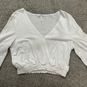 BCBGeneration White Crop Top Size L